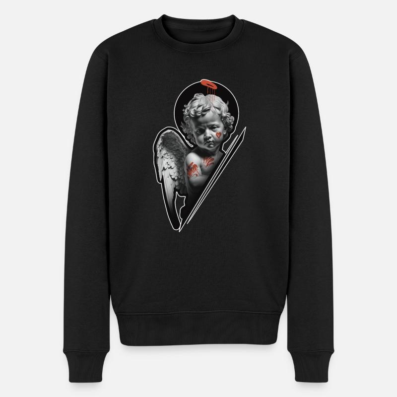 Cherubin xgraffiti - Männer Premium Bio Pullover - Schwarz