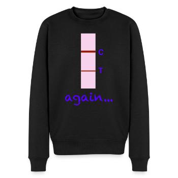 Corona again - Men's Premium Organic Jumper - black - Front - Nico (187cm)
