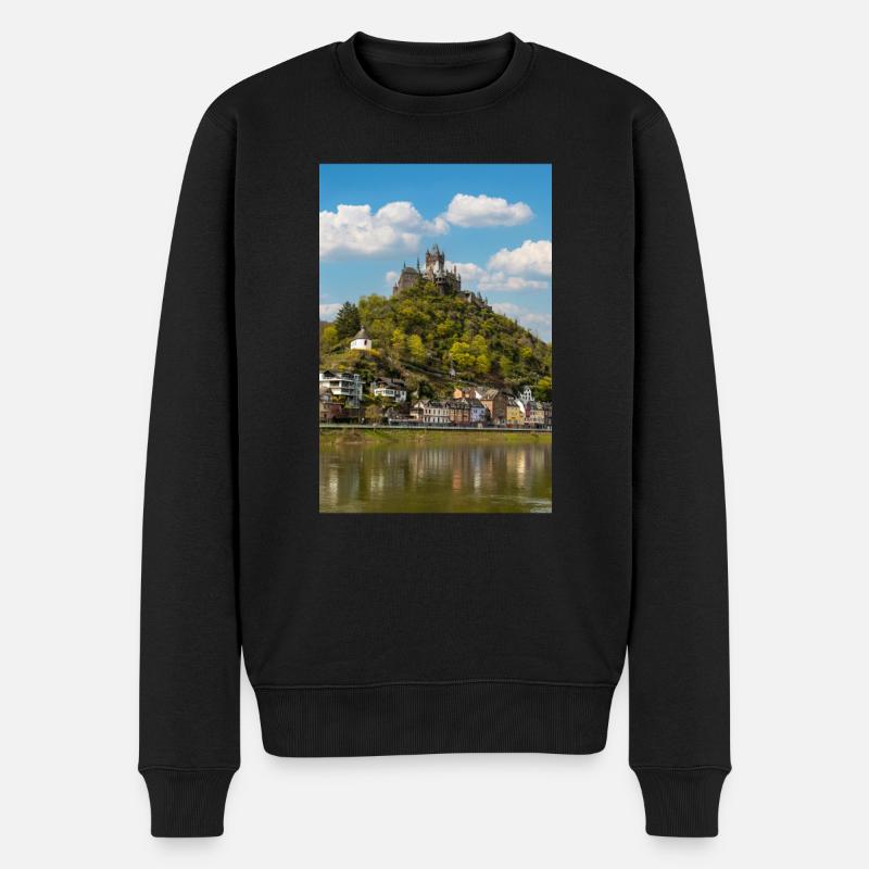 Reichsburg Cochem Rheinland - Männer Premium Bio Pullover - Schwarz