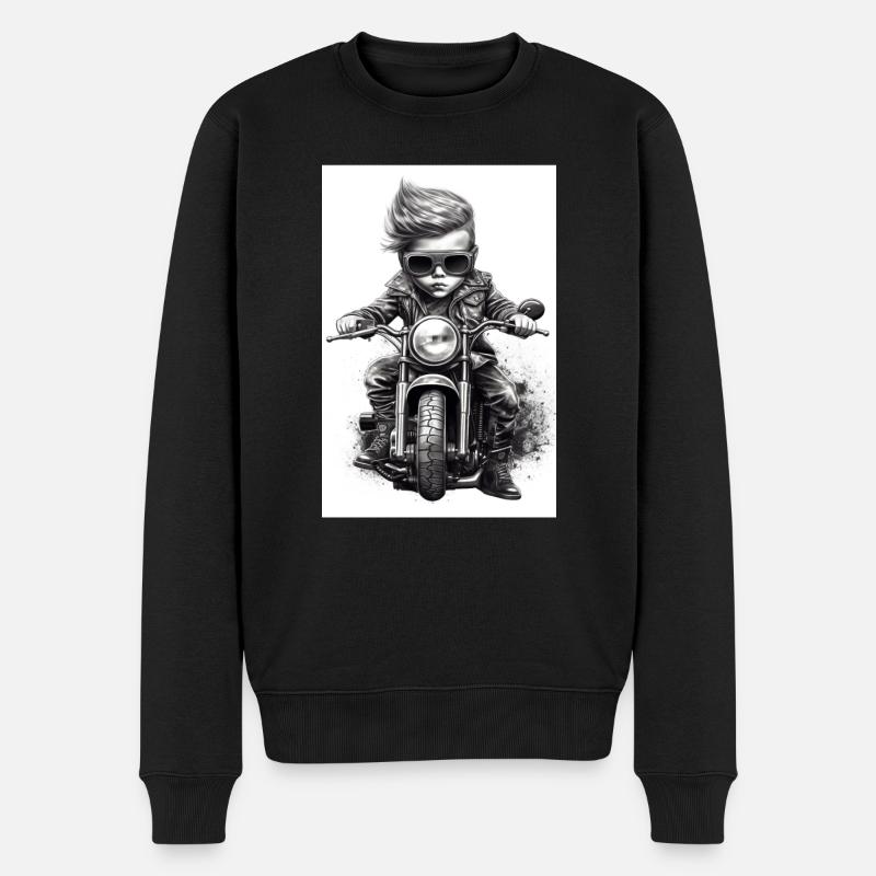 Motard Junior - Pull Premium bio Homme - noir