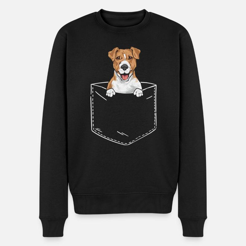 Jack Russell Terrier - Männer Premium Bio Pullover - Schwarz