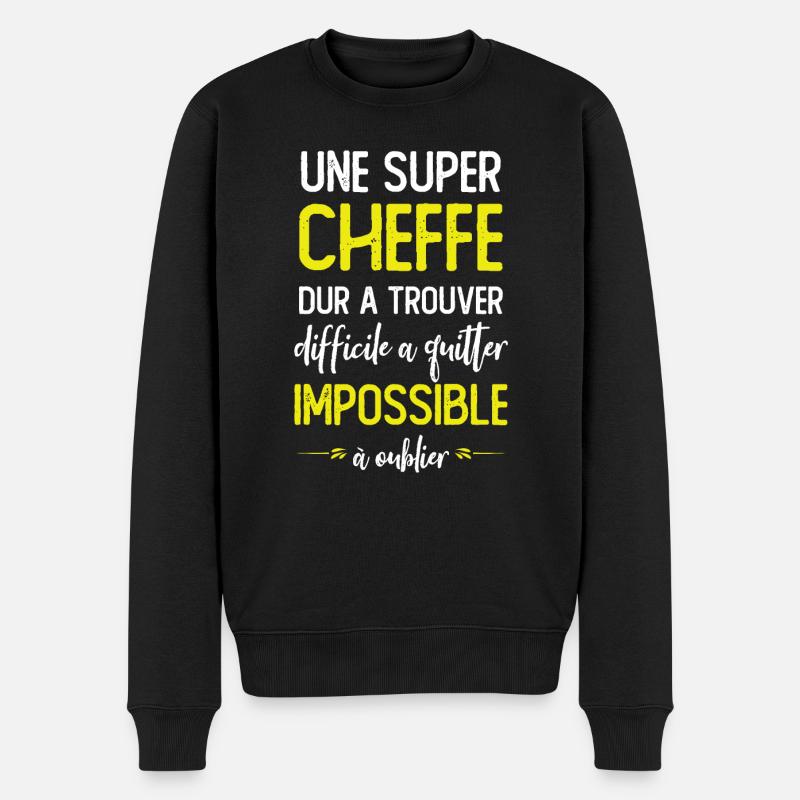 Super cheffe - Pull Premium bio Homme - noir