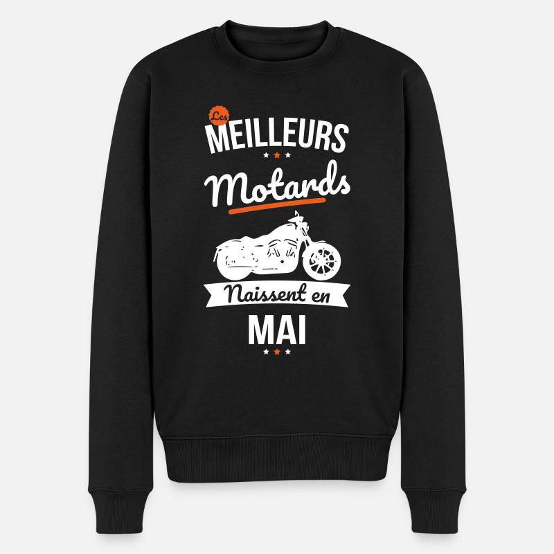 Les meilleurs motards naissent en Mai - Pull Premium bio Homme - noir