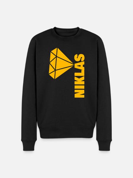 Gift for Niklas - Men's Premium Organic Jumper - black