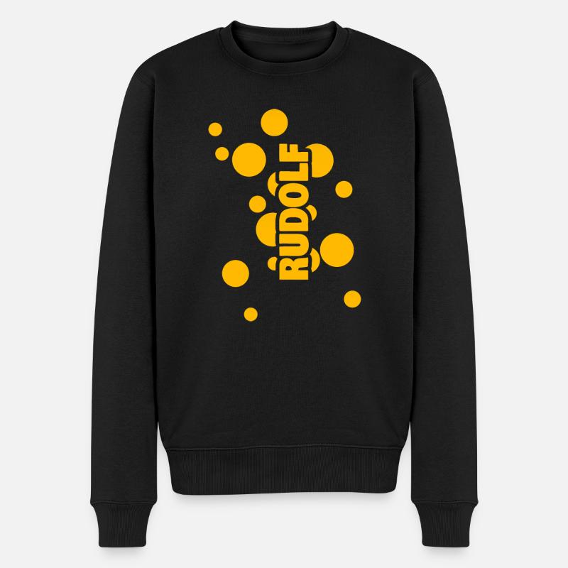 Name Rudolf - Männer Premium Bio Pullover - Schwarz