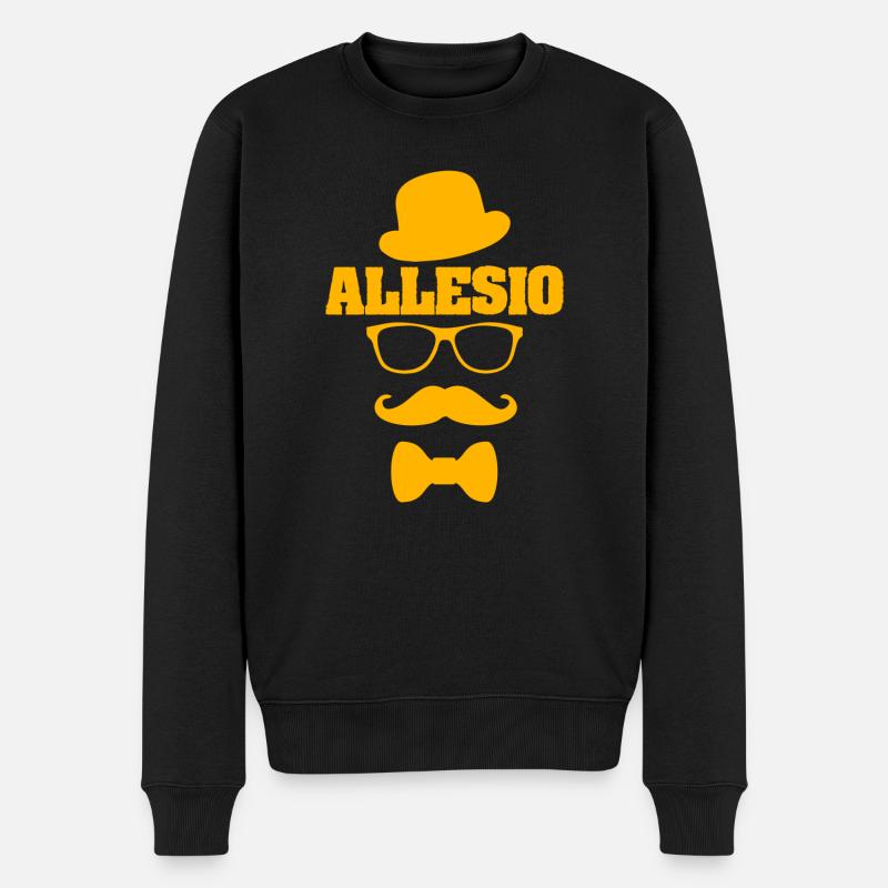 Geschenk für Allesio - Männer Premium Bio Pullover - Schwarz