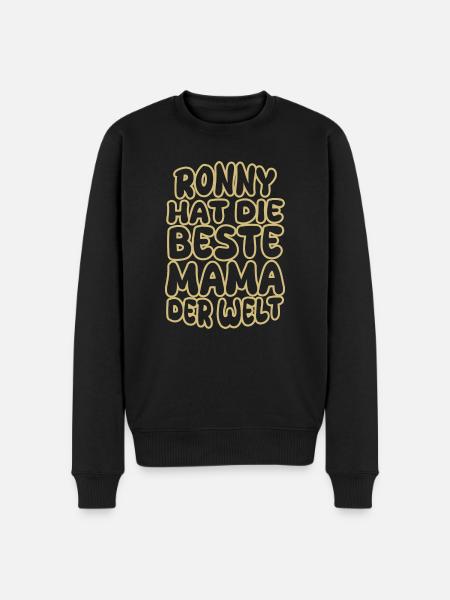 Ronny as a saying - Men's Premium Organic Jumper - black