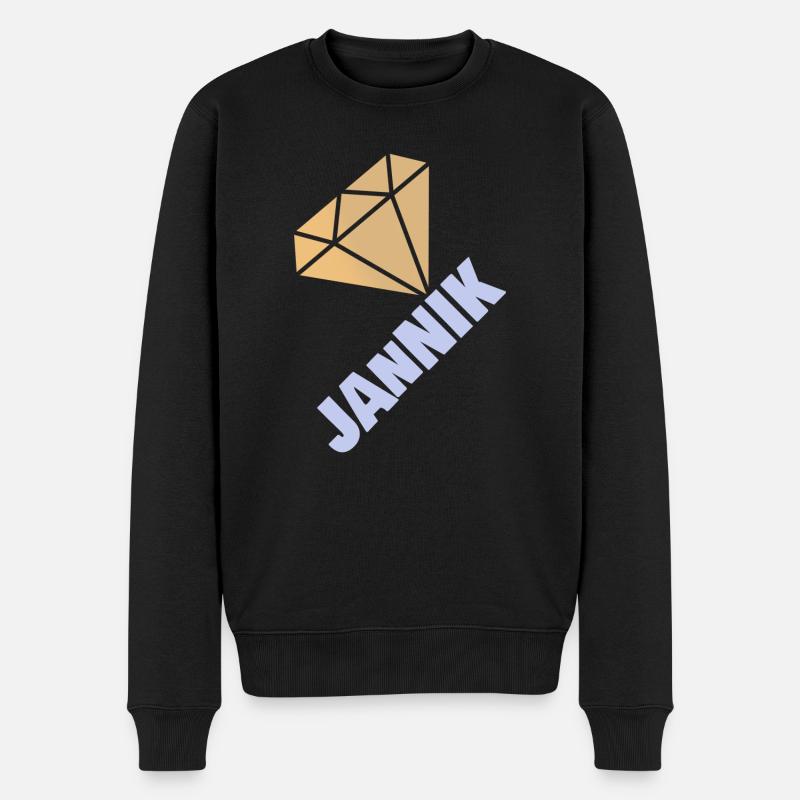 Jannik - Männer Premium Bio Pullover - Schwarz
