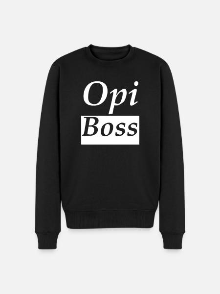 Opi Boss - Männer Premium Bio Pullover - Schwarz