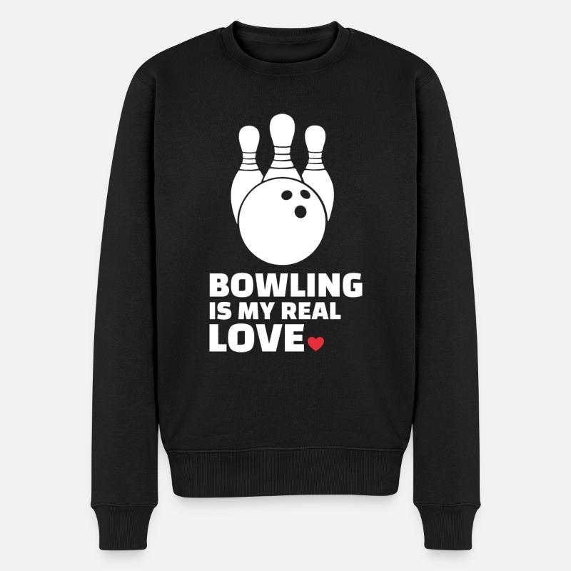 J’adore le bowling élégant - Pull Premium bio Homme - noir