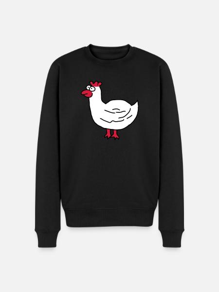 Chicken - Men's Premium Organic Jumper - black