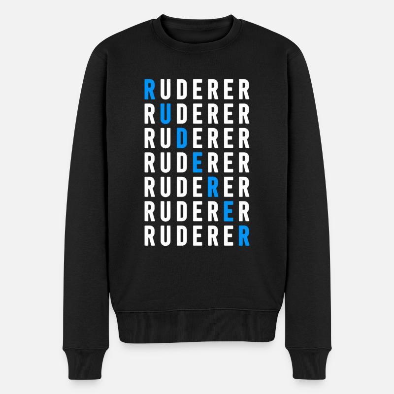 Ruderer - Männer Premium Bio Pullover - Schwarz