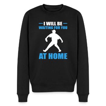 Softball Joueurs de softball - Pull Premium bio Homme - noir - Devant - Nico (187cm)