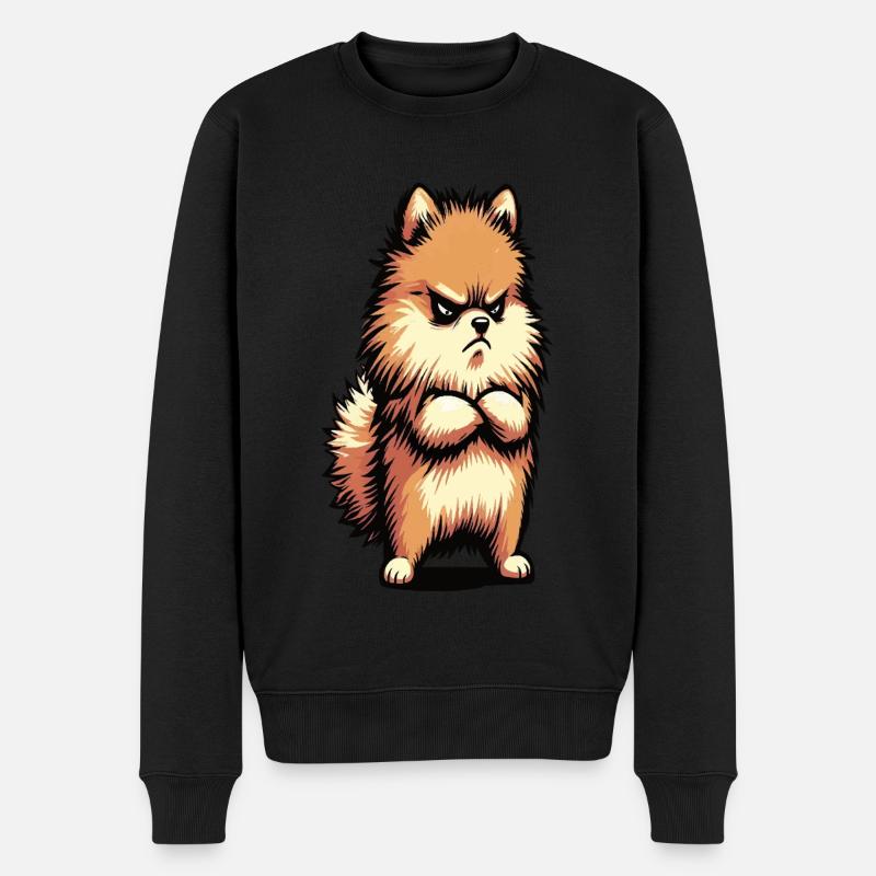 Zwergspitz Zwergspitze Zwerspitzhalter Spitz - Männer Premium Bio Pullover - Schwarz