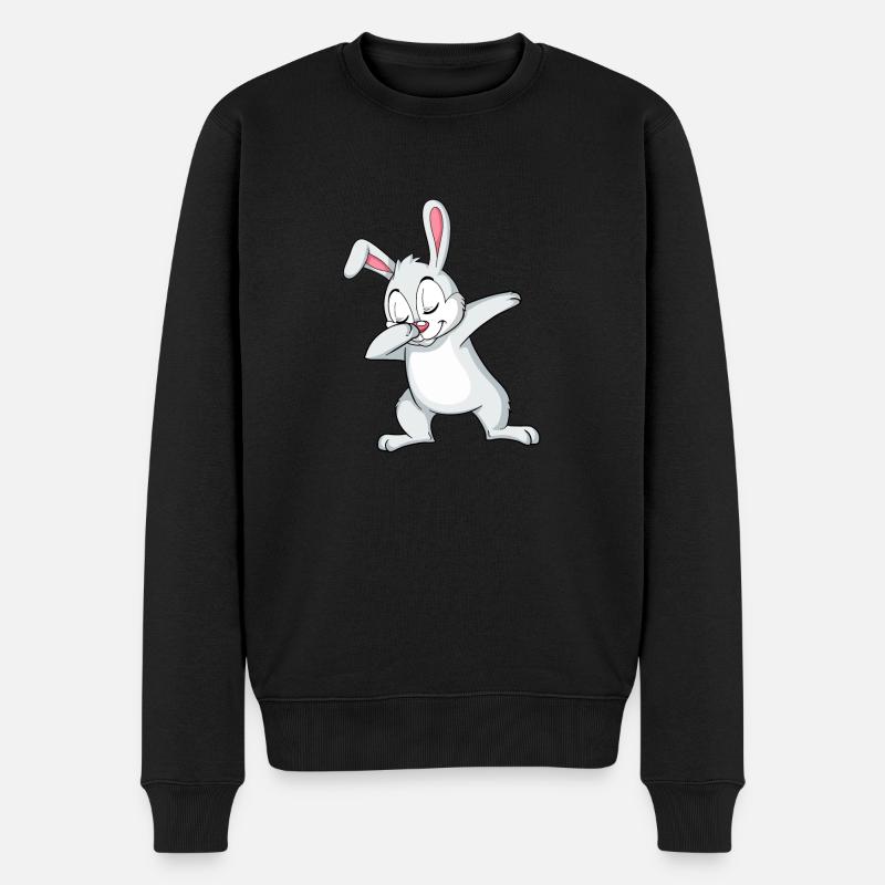 Happy Bunny Dabbing Animation Amusante - Pull Premium bio Homme - noir