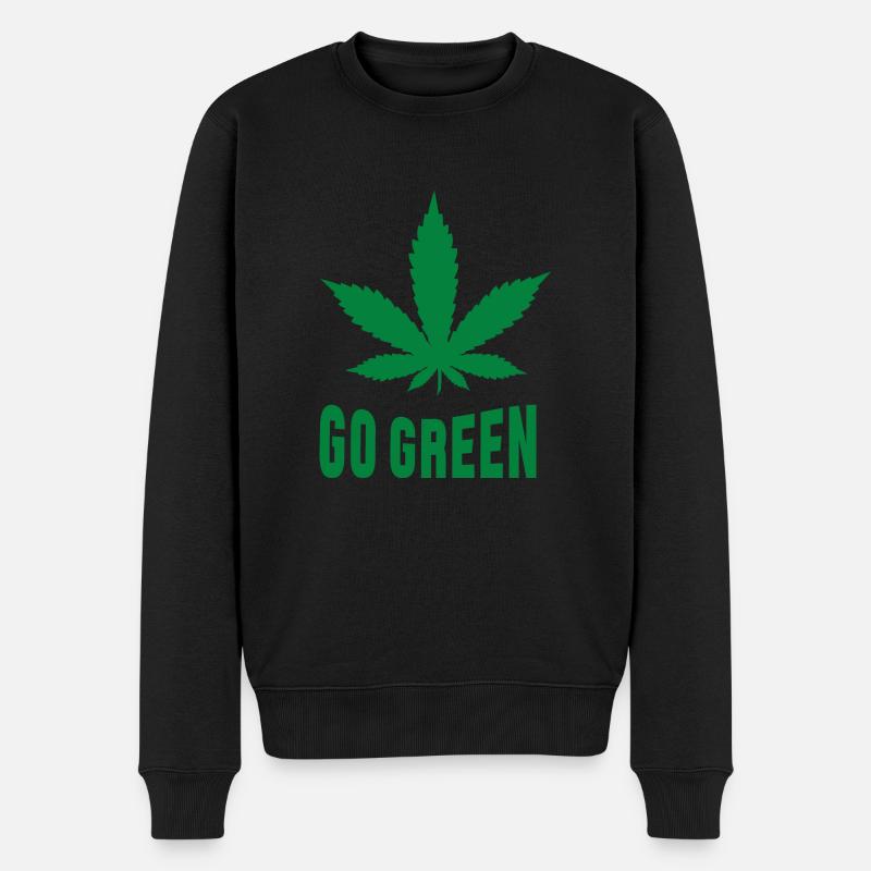 Weed Go Green - Männer Premium Bio Pullover - Schwarz