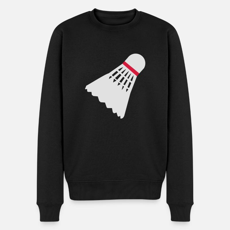 Badminton - Männer Premium Bio Pullover - Schwarz