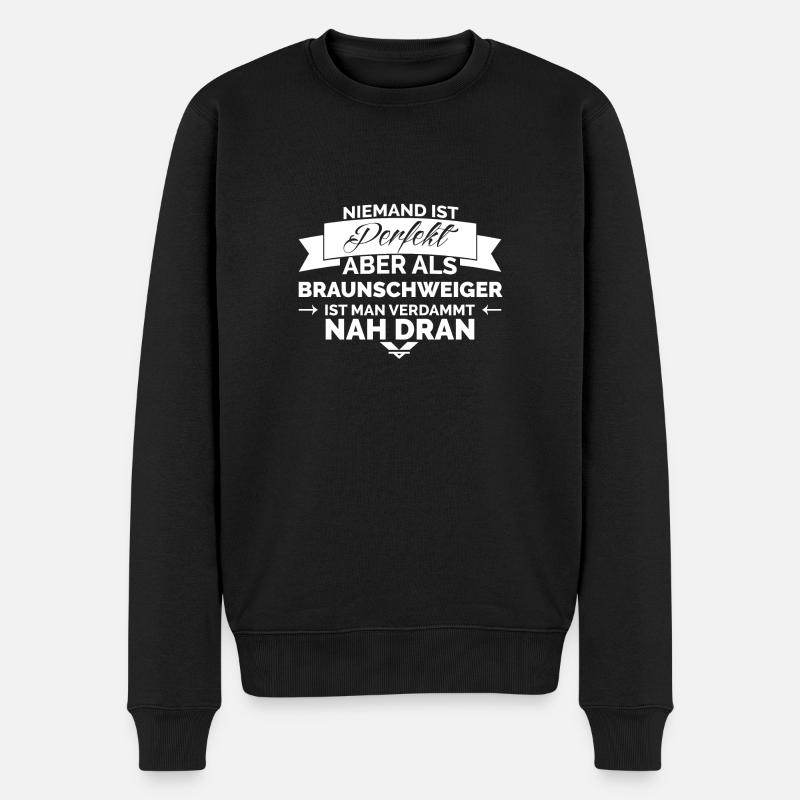 Braunschweig Braunschweiger - Männer Premium Bio Pullover - Schwarz