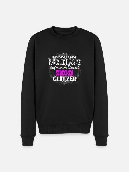 SCHECKEN - Glitzer - Männer Premium Bio Pullover - Schwarz