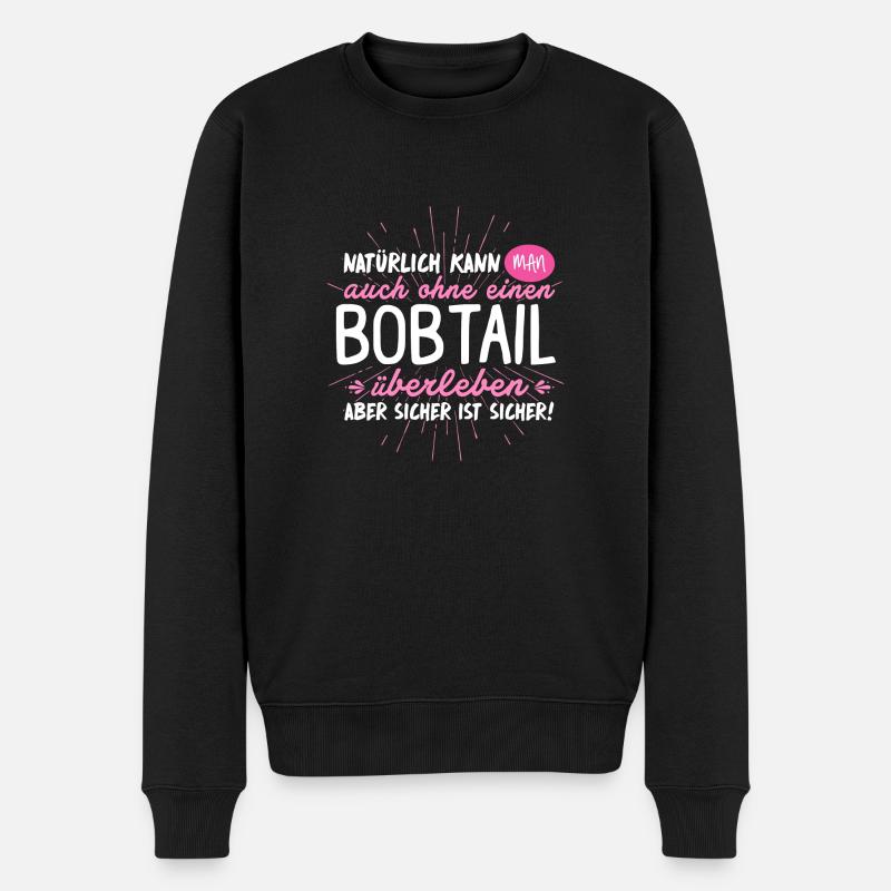 Niemals ohne BOBTAIL - Männer Premium Bio Pullover - Schwarz