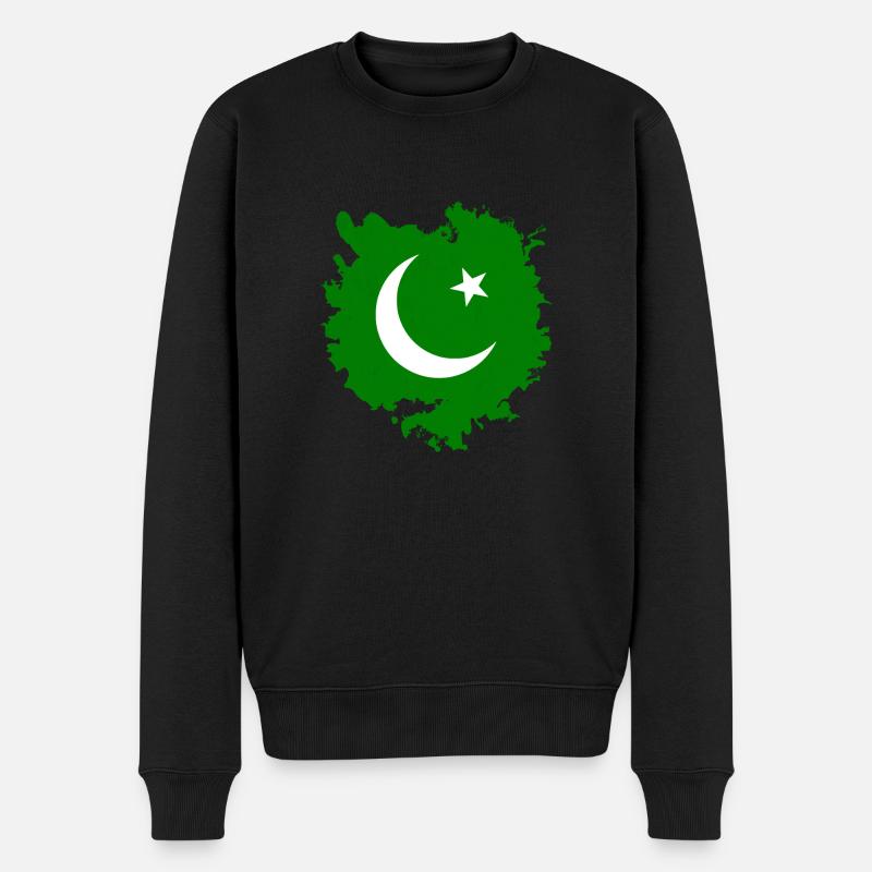 Pakistan - Männer Premium Bio Pullover - Schwarz