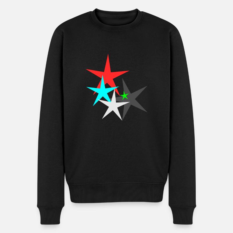 Star Star - Männer Premium Bio Pullover - Schwarz