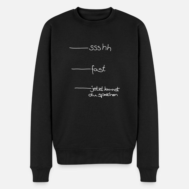 Morgenmuffel - Männer Premium Bio Pullover - Schwarz