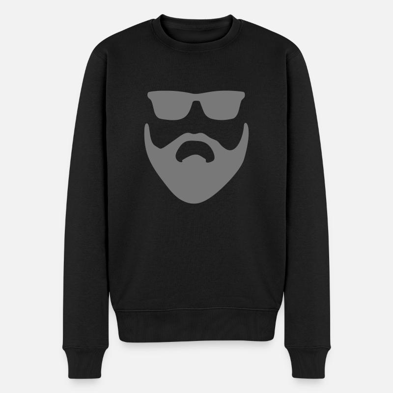 Beard Bart - Männer Premium Bio Pullover - Schwarz