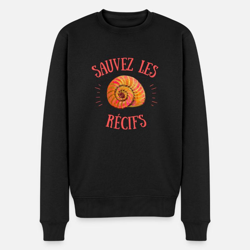 SAUVEZ LES RÉCIFS - Pull Premium bio Homme - noir