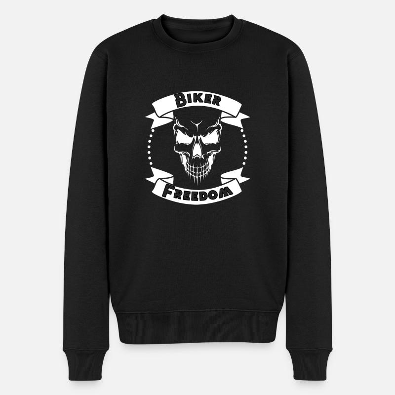 Biker = T-Shirt Liberté - Pull Premium bio Homme - noir