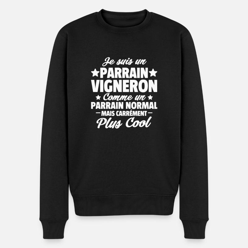 parrain vigneron / parrain viticulteur - Pull Premium bio Homme - noir