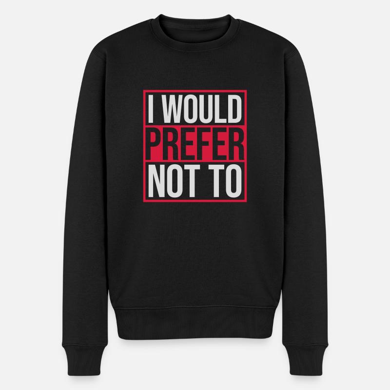 Je préfère ne pas - Pull Premium bio Homme - noir