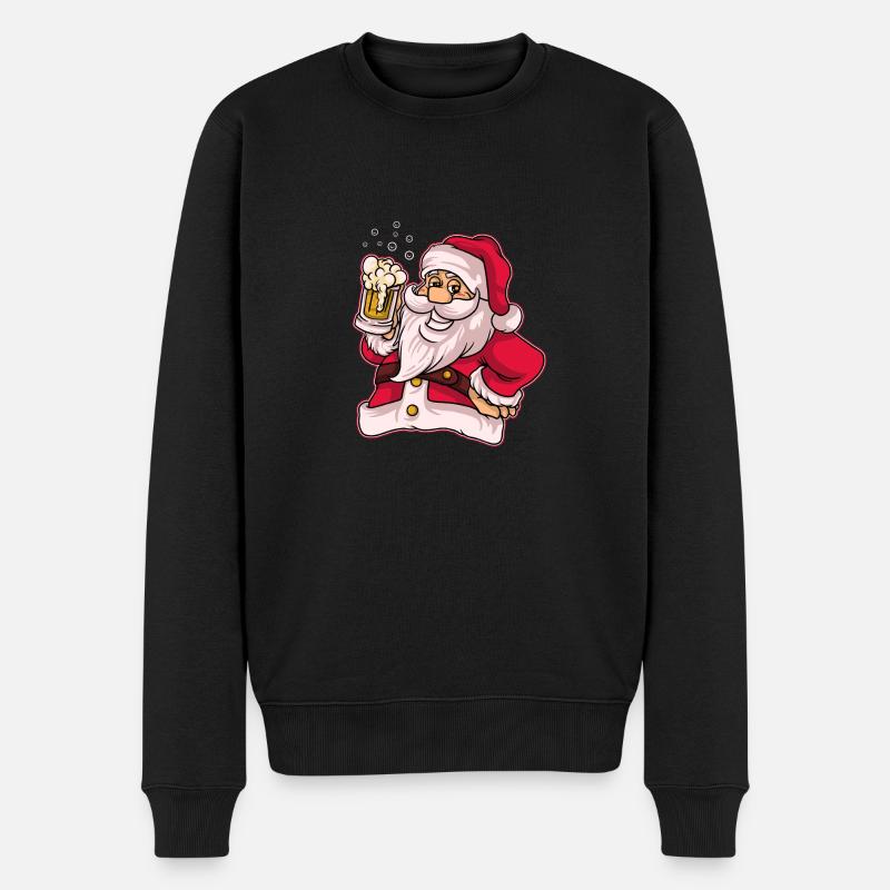 CHRISTMAS BEER - Männer Premium Bio Pullover - Schwarz