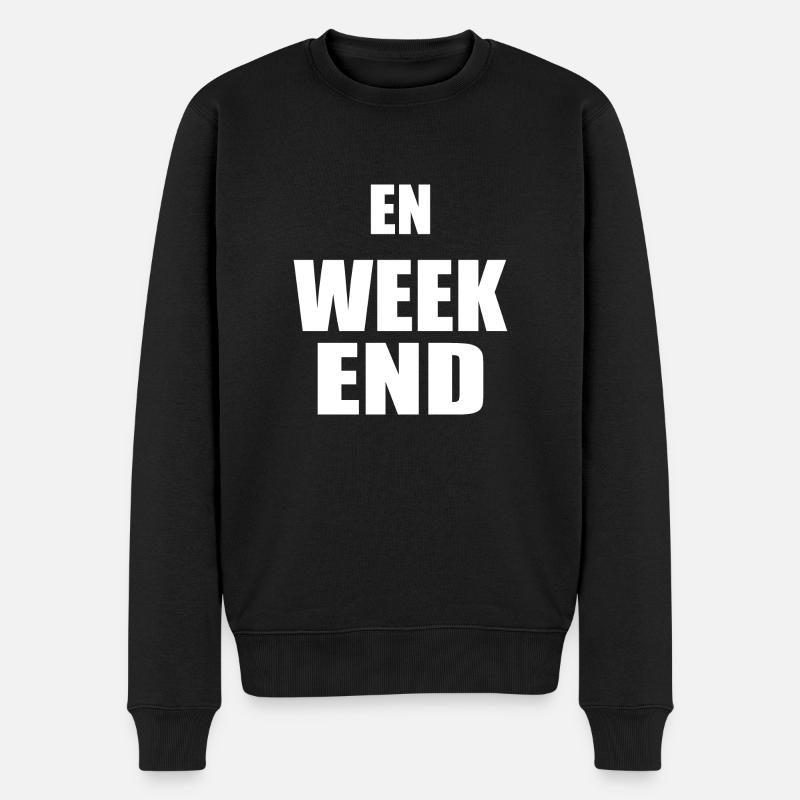Am Wochenende - Männer Premium Bio Pullover - Schwarz