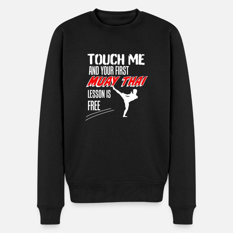 MUAY THAI - Männer Premium Bio Pullover - Schwarz