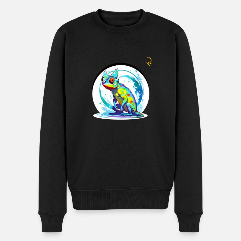 KAMALIEREN - Männer Premium Bio Pullover - Schwarz