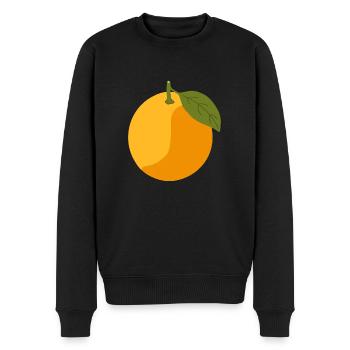 Orange - Männer Premium Bio Pullover - Schwarz - Vorne - Nico (187cm)
