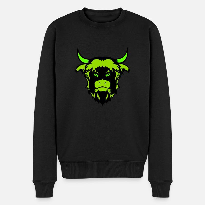 Taureau Buffalo - Pull Premium bio Homme - noir