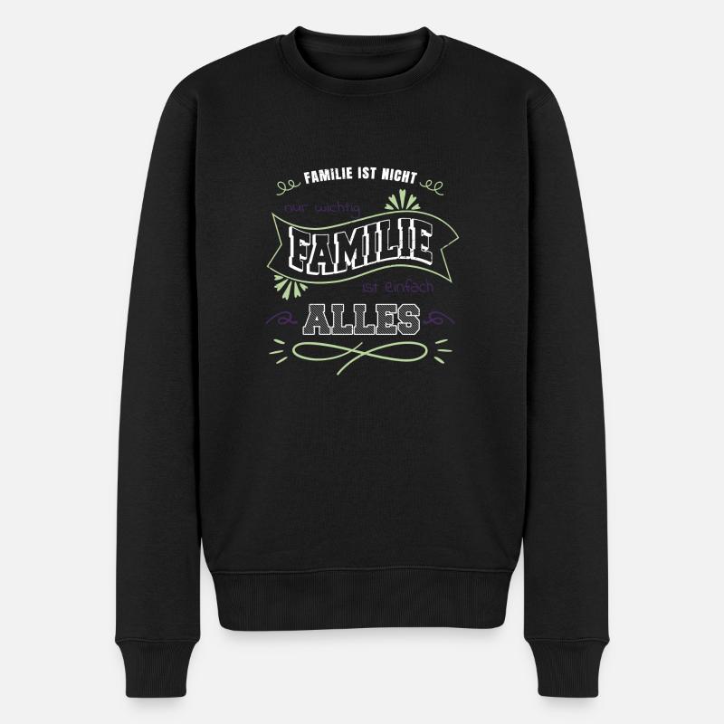 bday zitat vater katze elternschaft lieben - Männer Premium Bio Pullover - Schwarz