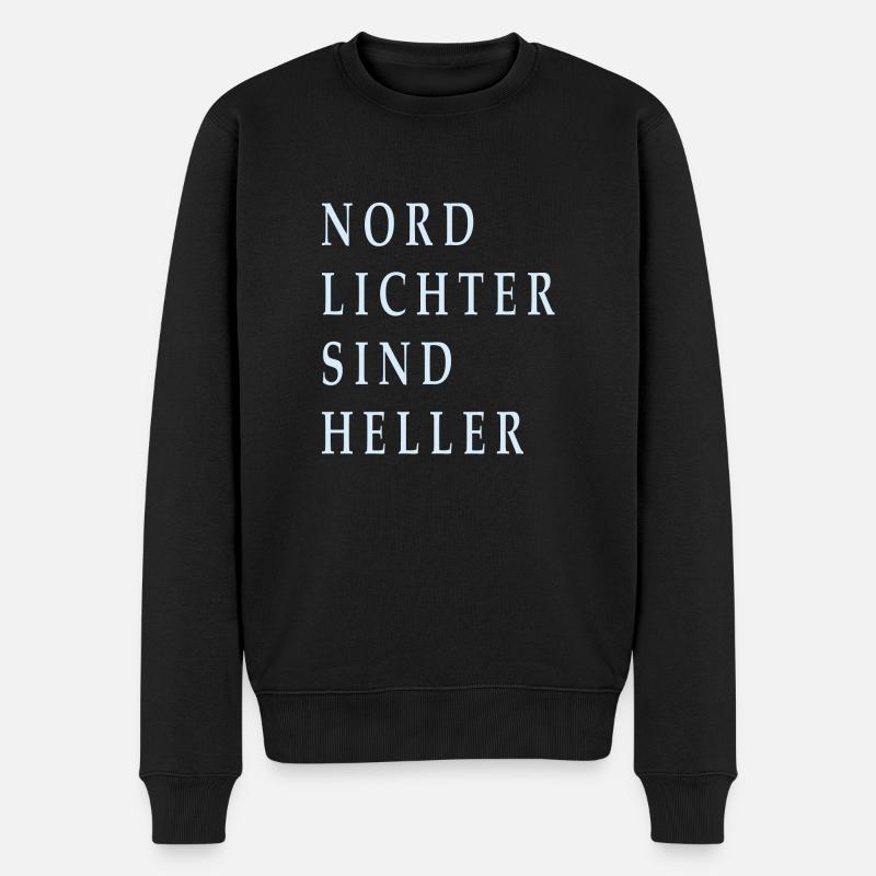 Nordlichter sind heller - Männer Premium Bio Pullover - Schwarz