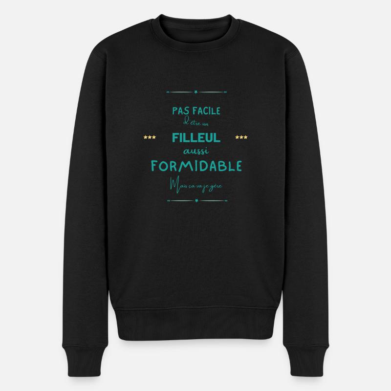 Filleul formidable mais je gère - Pull Premium bio Homme - noir