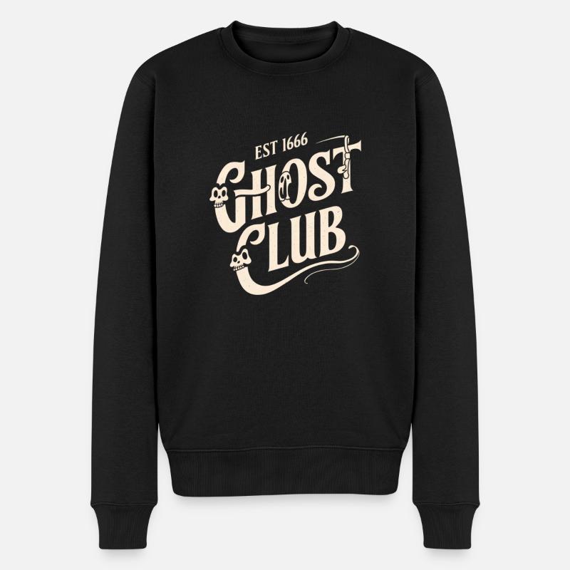 Ghost Club Est 1666 Halloween - Männer Premium Bio Pullover - Schwarz
