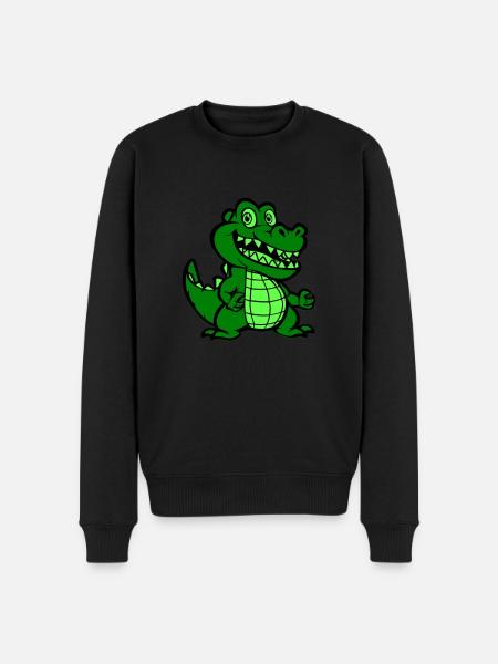 Crocodile Comic - Men's Premium Organic Jumper - black