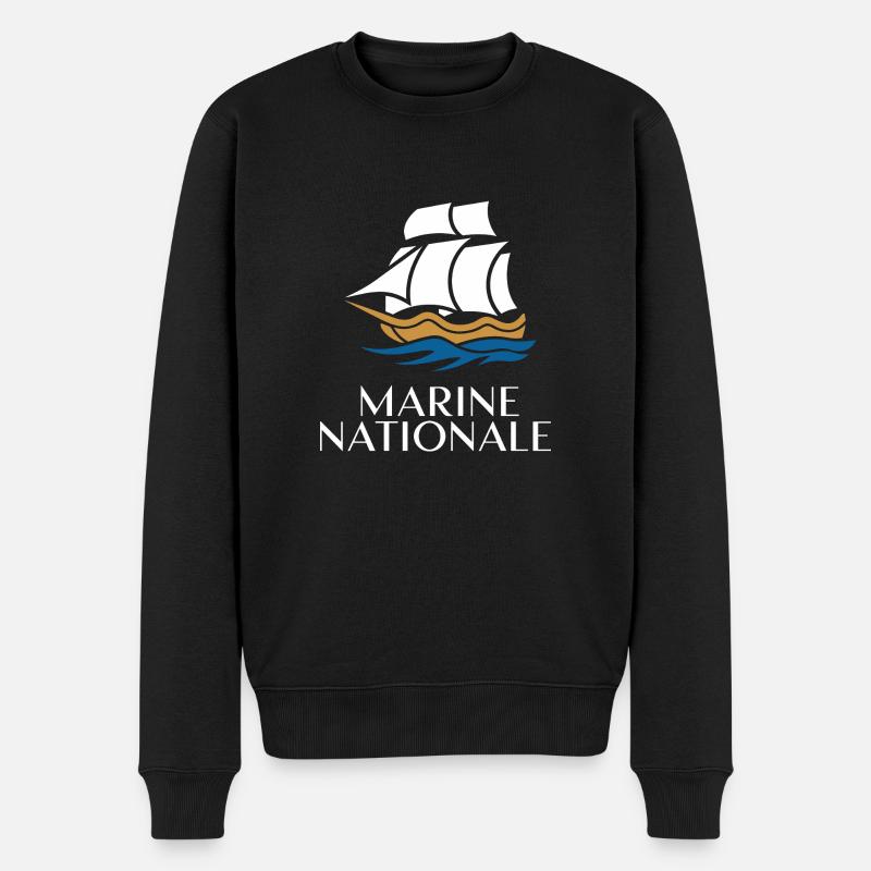 Marine Nationale - Pull Premium bio Homme - noir