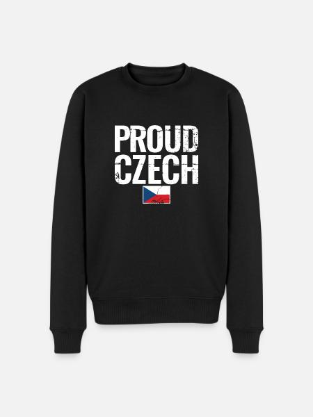 Proud Czech Republic Czech Flag Czech - Men's Premium Organic Jumper - black