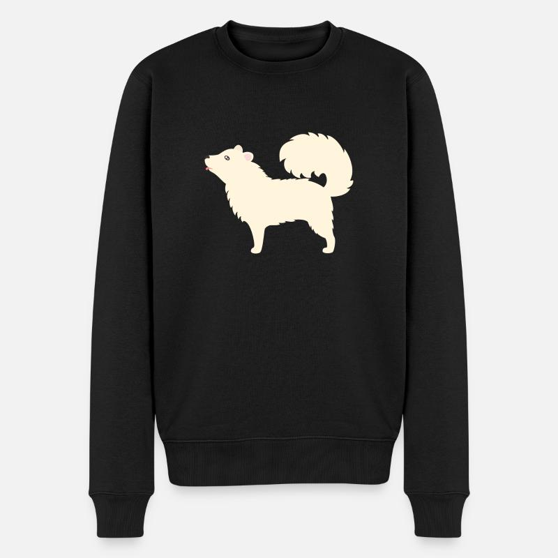 Samojede - Männer Premium Bio Pullover - Schwarz