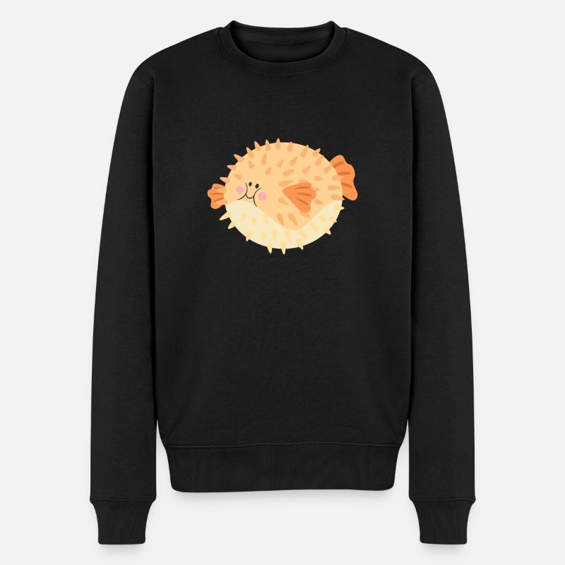 Poisson-globe - Pull Premium bio Homme - noir