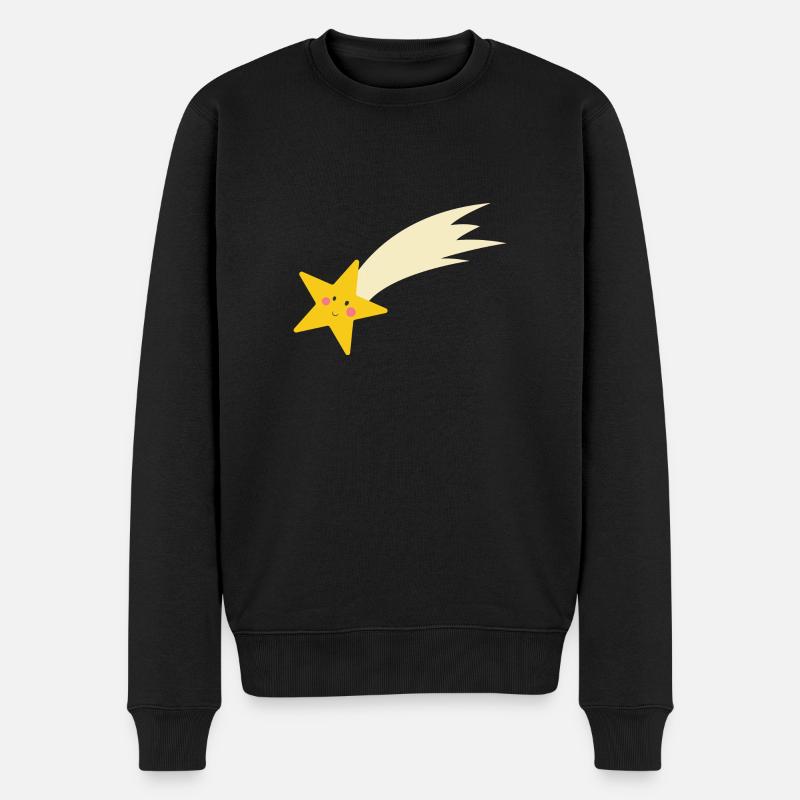 Sternschnuppe - Männer Premium Bio Pullover - Schwarz