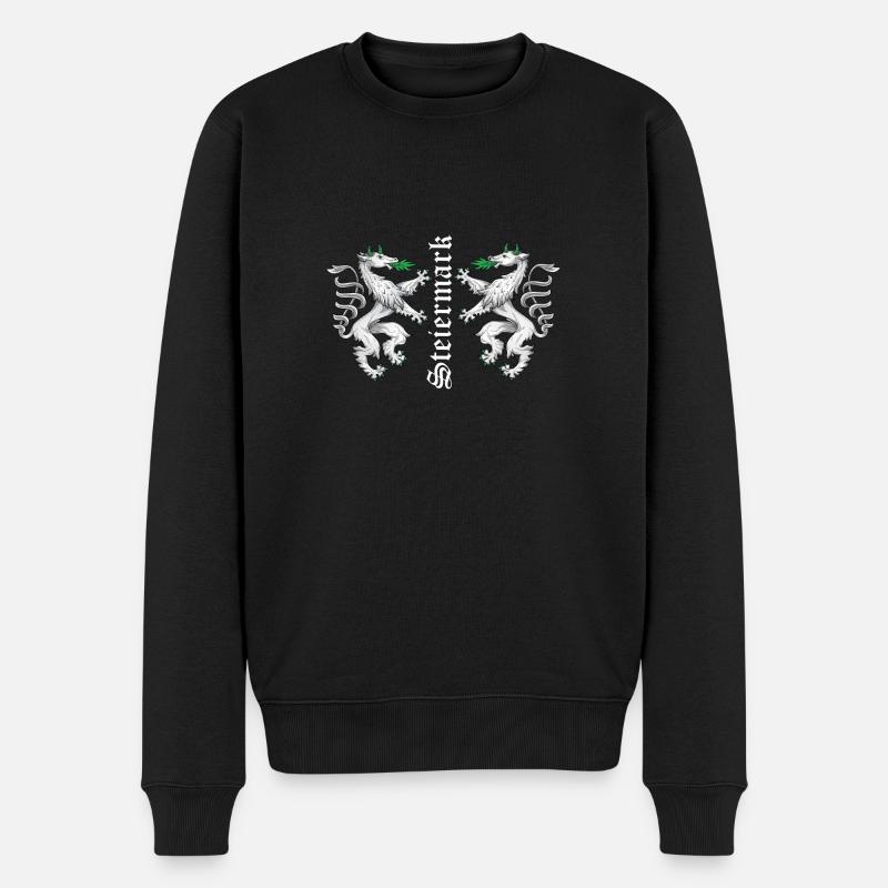Steiermark Wappen - Männer Premium Bio Pullover - Schwarz