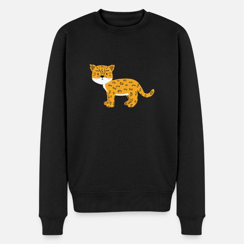 jaguar - Männer Premium Bio Pullover - Schwarz